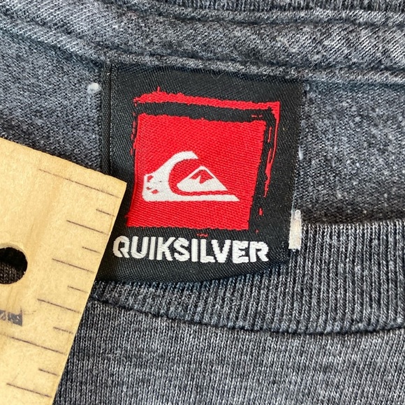Quicksilver short sleeve gray tee Born from the Sea teal graphic L surfer skater - Picture 3 of 9